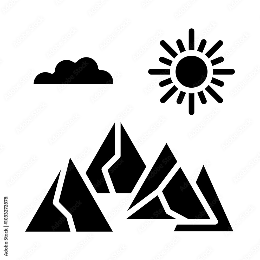 Mountain Vector Icon Style Mountain Vector Icon Style