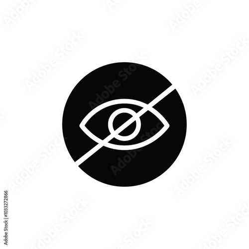 Hide icon web design in vector