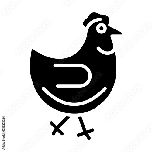 Chicken Vector Icon Style