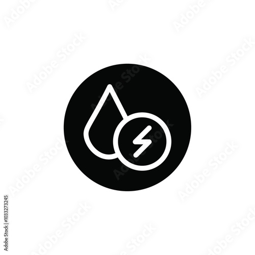 Hydroelectric energy icon web design in vector