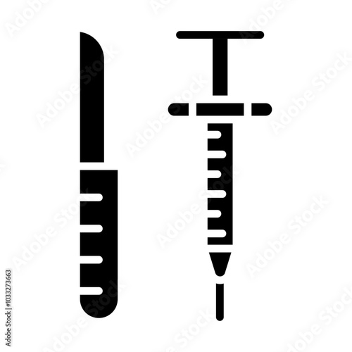 Plastic Surgery Addiction Vector Icon Style