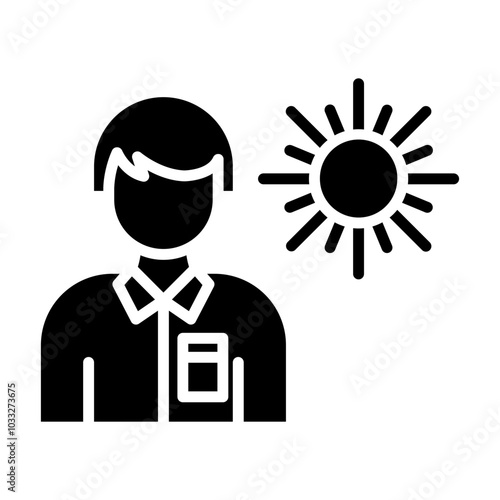 Tanning Addiction Vector Icon Style
