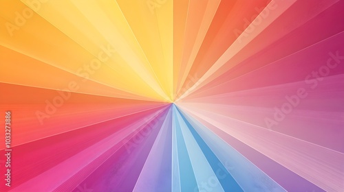 Abstract Background with Bright Colorful Lines Radiating Outward