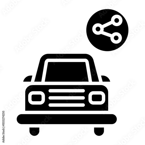 Car Sharing Vector Icon Style
