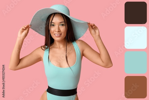 Young Asian woman with styl...