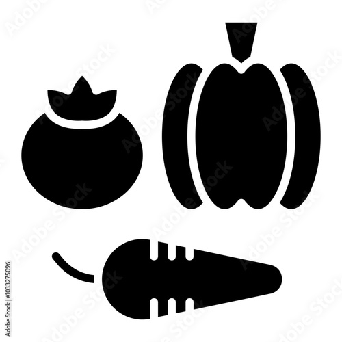 Vegetables Vector Icon Style
