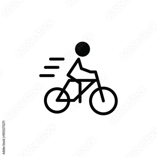 Man on bicycle icon web design in vector