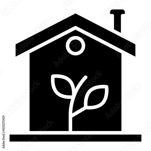 Greenhouse Vector Icon Style