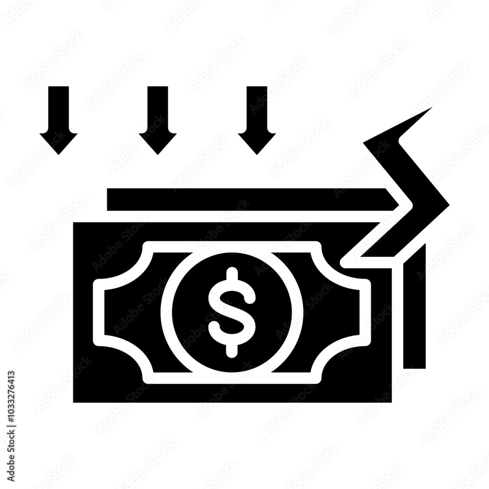 Bankruptcy Vector Icon Style Bankruptcy Vector Icon Style