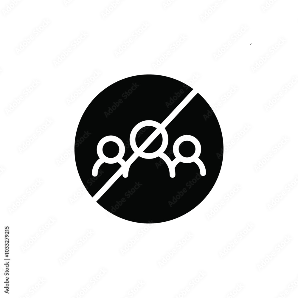 No gathering icon web design in vector No gathering icon web design in vector