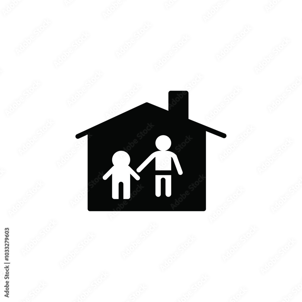 Orphanage house icon web design in vector Orphanage house icon web design in vector
