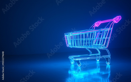 blue shopping cart