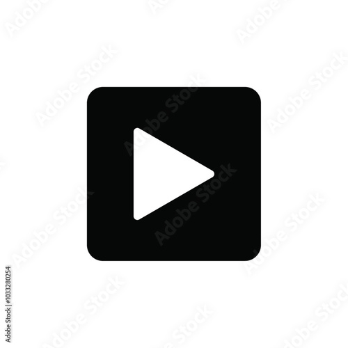 Play button icon web design in vector