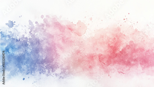 Abstract splashed watercolor textured background. Multicolored watercolor background. blue watercolor paint background design with colorful orange pink borders and bright center, watercolor bleed and 