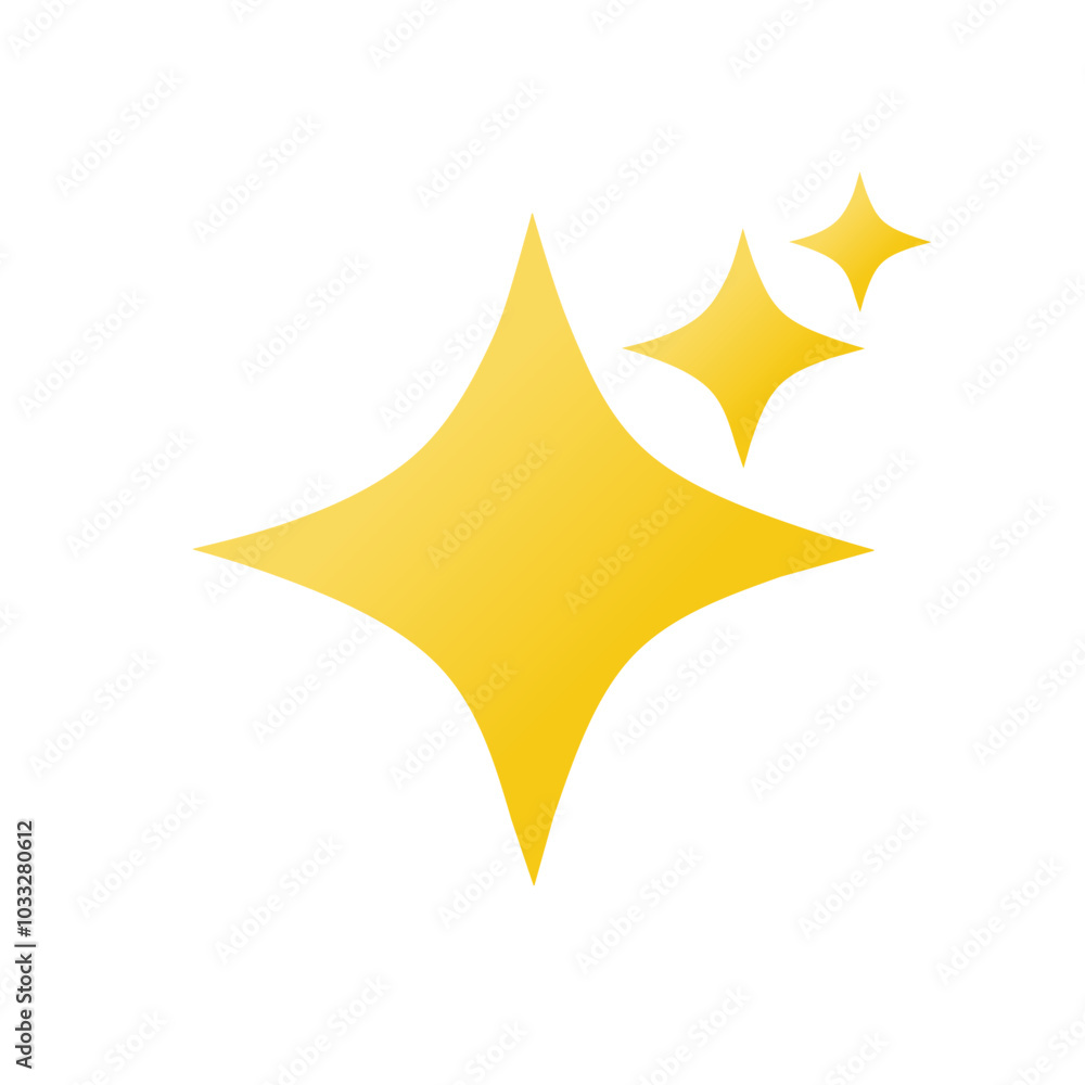 Golden shine icon star blink blink isolated on white background. vector illustration Golden shine icon star blink blink isolated on white background. vector illustration