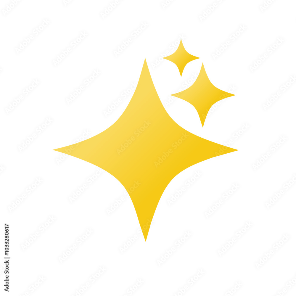 Golden shine icon star blink blink isolated on white background. vector illustration Golden shine icon star blink blink isolated on white background. vector illustration