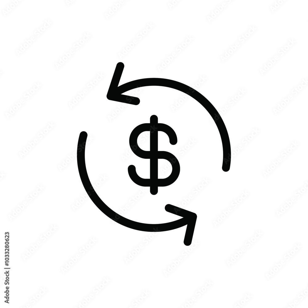 refund money icon web design in vector refund money icon web design in vector
