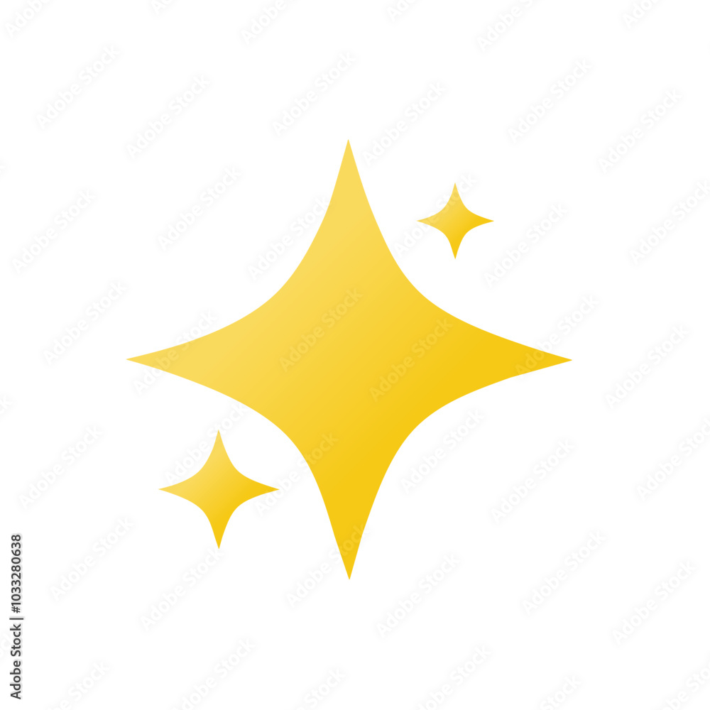 Golden shine icon star blink blink isolated on white background. vector illustration Golden shine icon star blink blink isolated on white background. vector illustration
