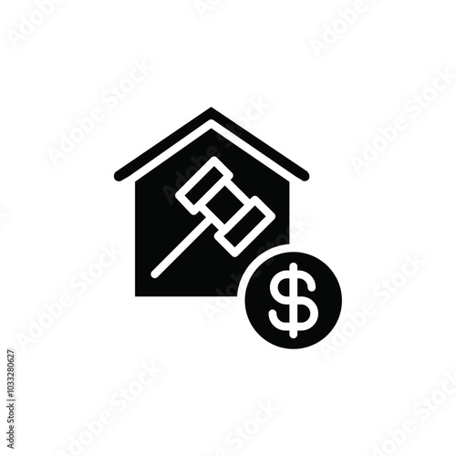 Real estate auction icon web design in vector