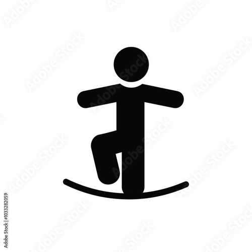 Tightrope walker icon web design in vector