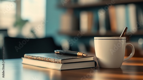 Coffee, Pen, and Notebook: A Cozy Workspace