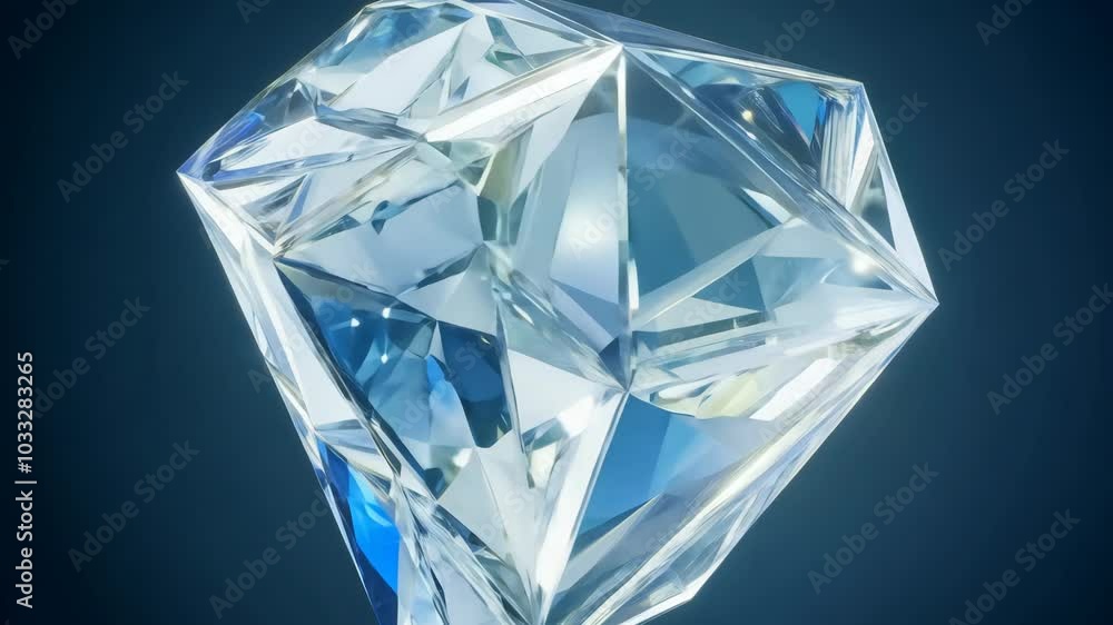 Exploring the intricate beauty of a crystal formation spinning against a dark background Exploring the intricate beauty of a crystal formation spinning against a dark background