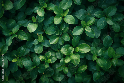 Small green leaves texture background with beautiful pattern. Clean environment. Ornamental plant in the garden. Eco wall. Organic natural background. Many leaves reduce dust in air. Tropical forest