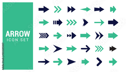 Simple arrow Icon set, Simple cursor, pointer set