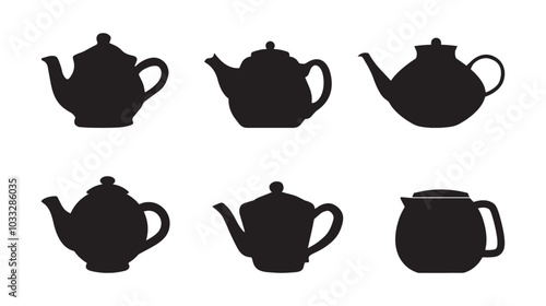 Tea kettle silhouette collection 