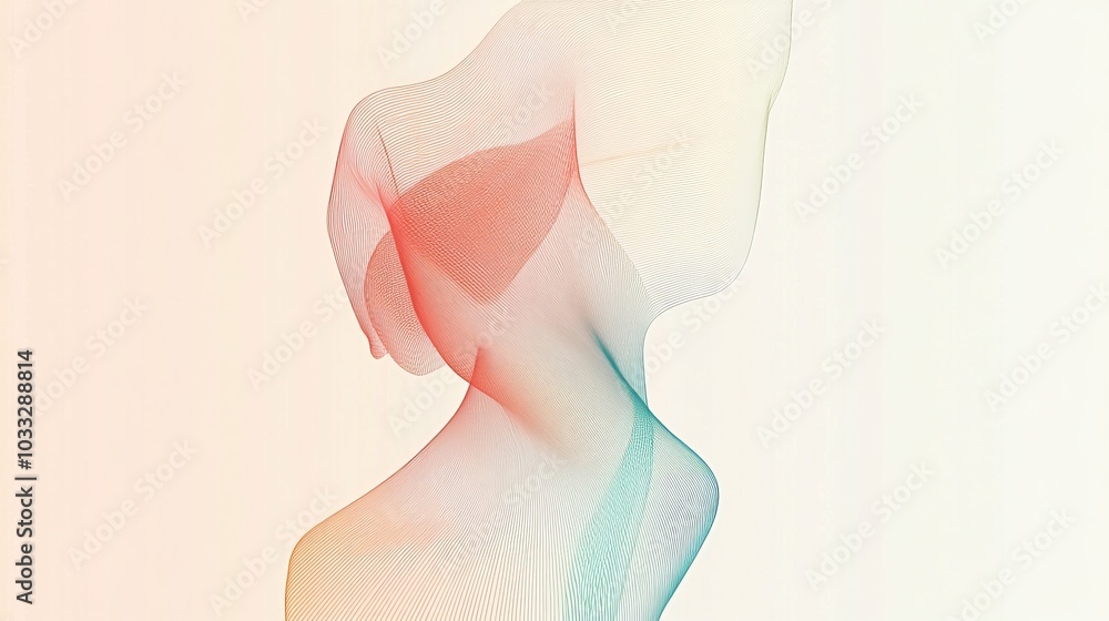 A single, colorful line creates a simple and elegant drawing. It's a minimalist design, perfect for a vector illustration. A single, colorful line creates a simple and elegant drawing. It's a minimalist design, perfect for a vector illustration.