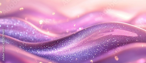 abstract background of lavender and pink glitter waves