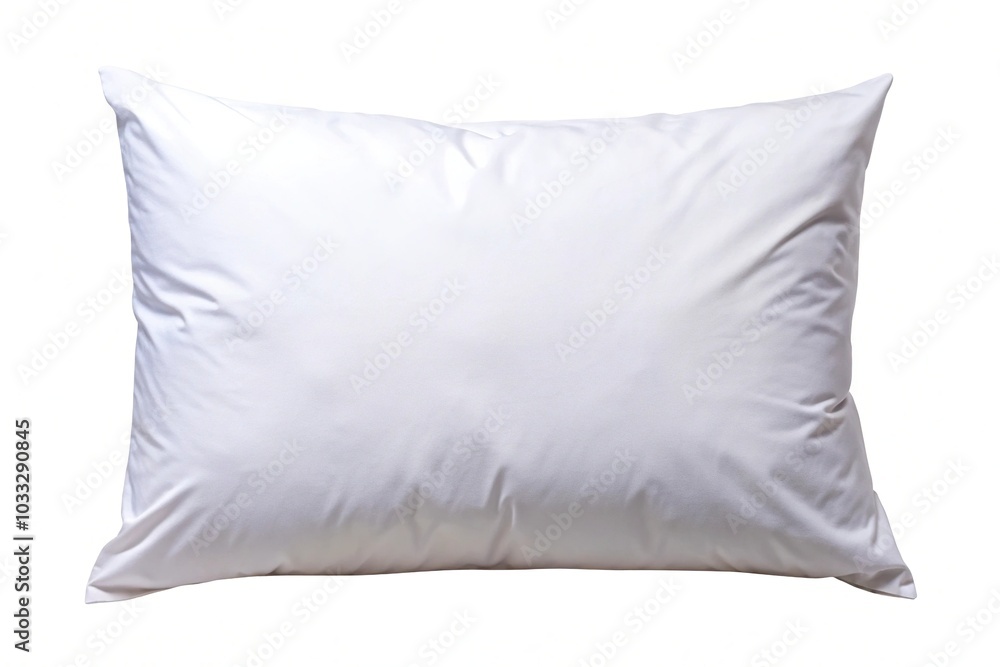 Pillow in white pillowcase isolated on white background Pillow in white pillowcase isolated on white background