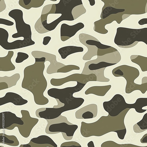 Retro Old School Duck Hunting Camouflage, Seamless Camo Pattern Texture