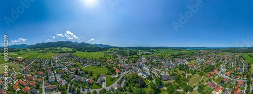 Ausblick auf die Region um Bernau am Chiemsee am oberbayerischen Alpenrand photo