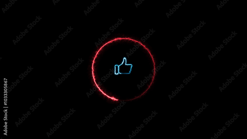 neon light like icon neon light like icon