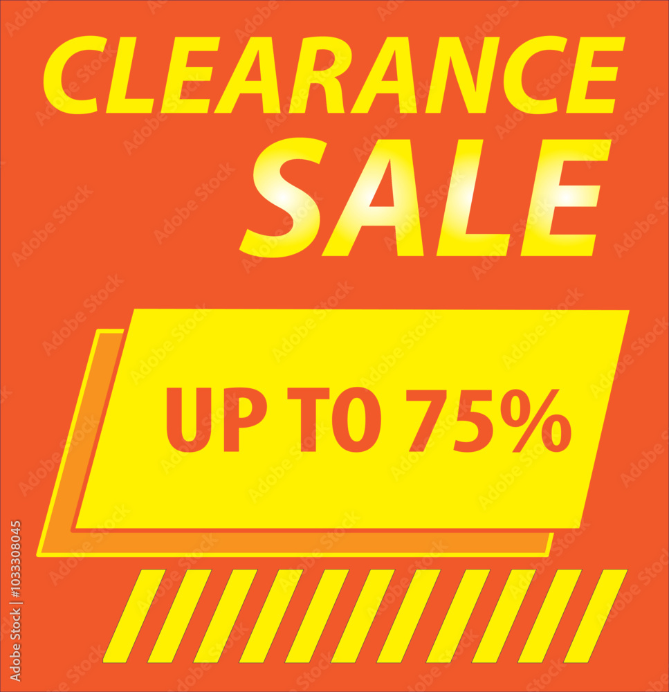 Stock clearnce sale up to 75% discount sign vector.eps Stock clearnce sale up to 75% discount sign vector.eps