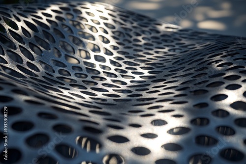 Abstract Metal Texture with Light and Shadow Perforated Steel Sheet Modern Design