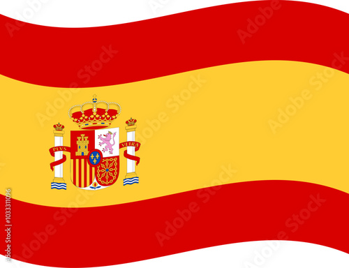 waving icon spain flag illustrator national of vector