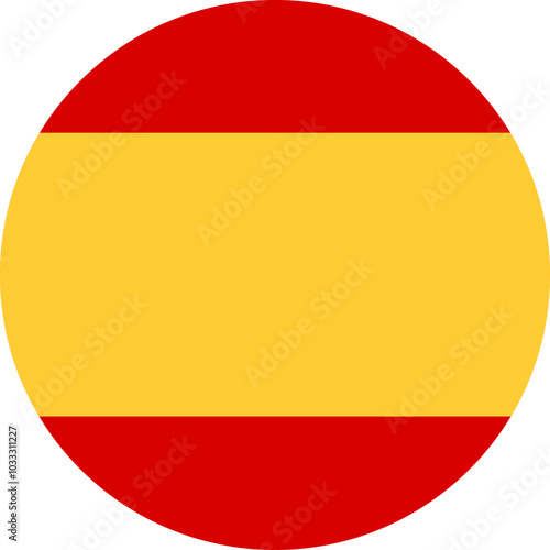 round Spain flag illustrator national of vector