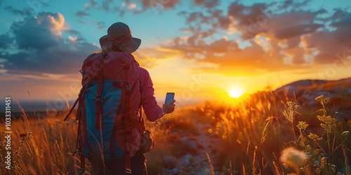 Traveling with a Backpack: Capturing Memories by the Mountains and Lakes.