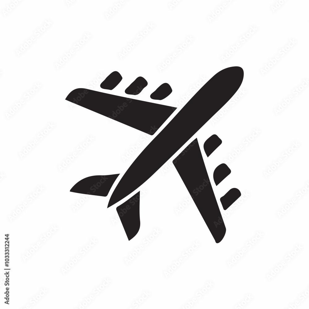 Airplane icon vector travel illustration Airplane icon vector travel illustration