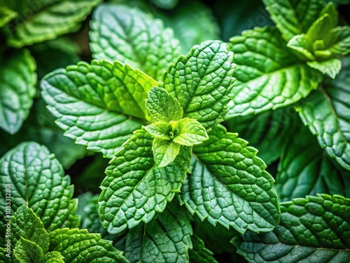 Fresh Peppermint and Spearmint Leaves in Natural Light