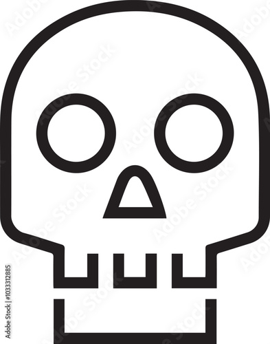 Skull icon symbol vector image illustration 