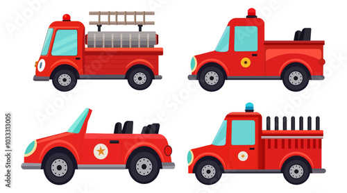 Kids vehicle collection vector illustration 