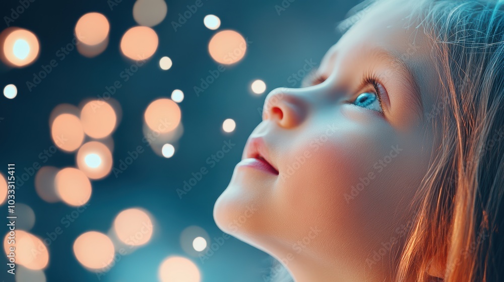 A child face lit up with wonder as they watch a fireworks display, symbolizing joy and celebration. A child face lit up with wonder as they watch a fireworks display, symbolizing joy and celebration.