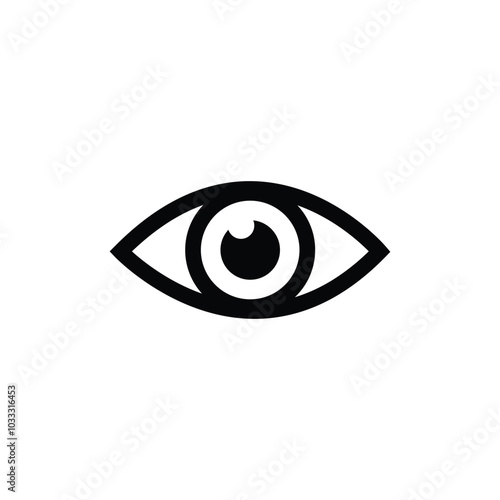 Eye icon vector isolated on white background.