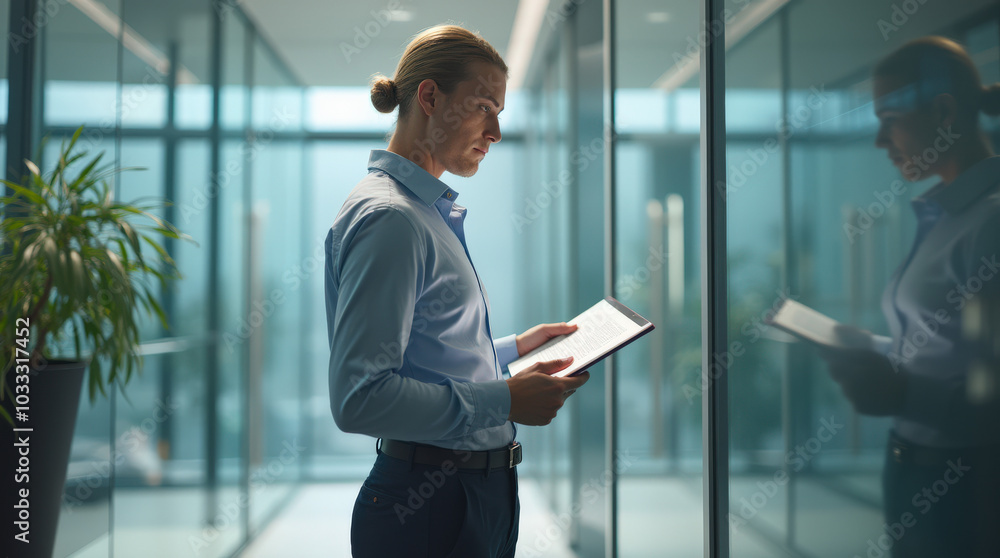 Professional Office Worker Portrait in Modern Workspace – Ideal for Business, Corporate, and Entrepreneurial Image Needs Professional Office Worker Portrait in Modern Workspace – Ideal for Business, Corporate, and Entrepreneurial Image Needs