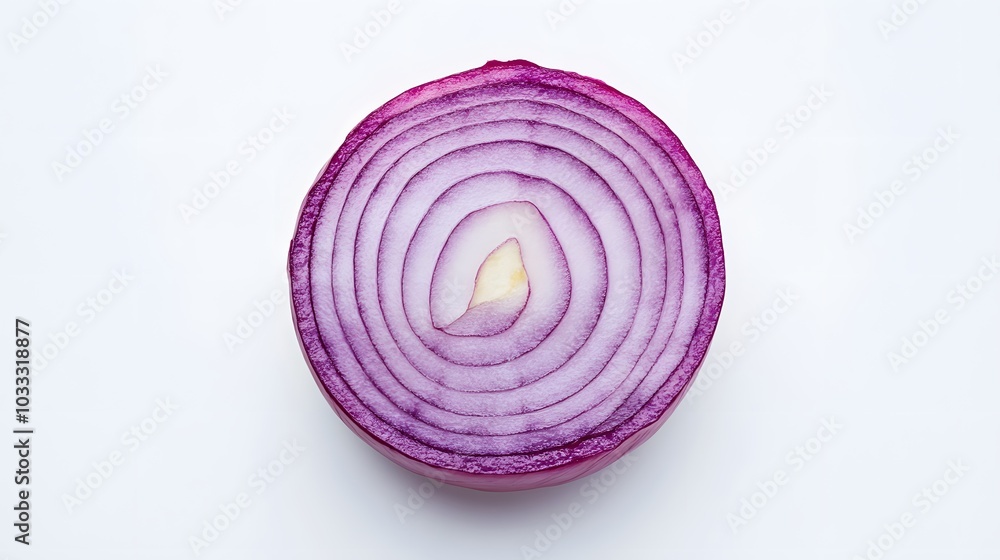 Red onion with cut in half isolated on white background. Red onion with cut in half isolated on white background.