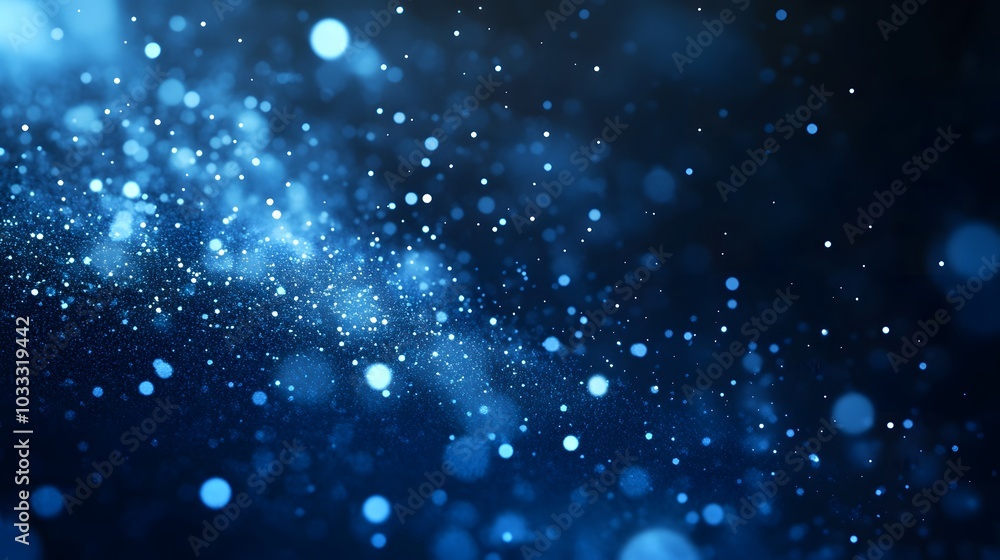 Abstract Blue Background with Blurred Lights and Sparkle Effect Abstract Blue Background with Blurred Lights and Sparkle Effect
