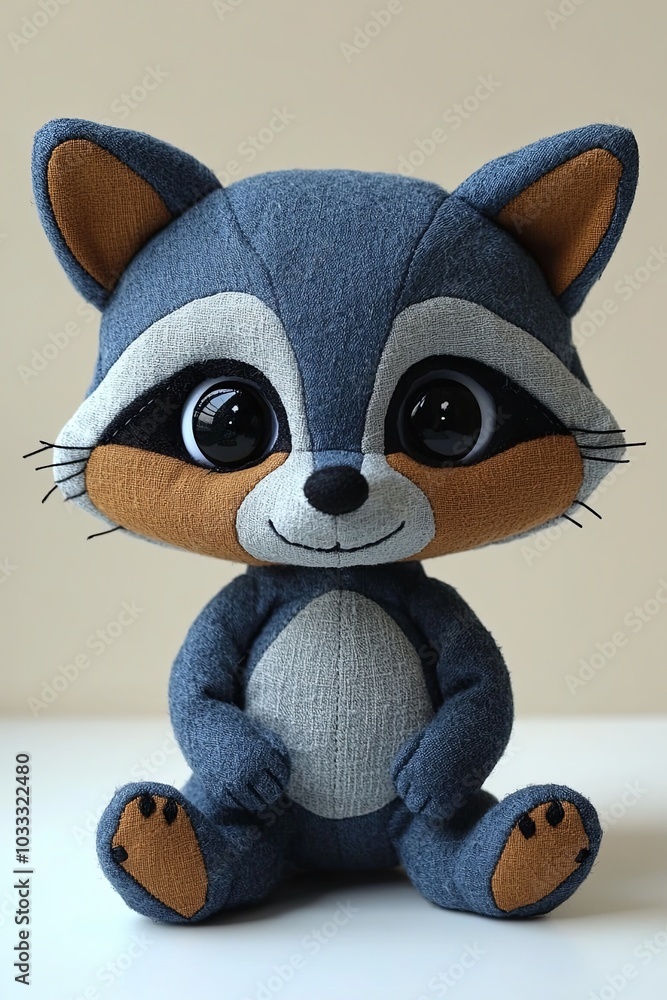 Adorable Blueberry Raccoon Stuffed Animal Toy Adorable Blueberry Raccoon Stuffed Animal Toy